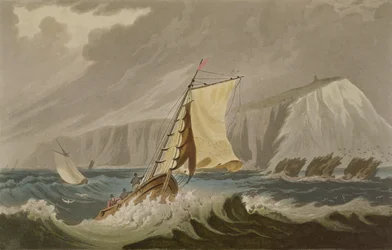 As agulhas, de "A ilha de Wight ilustrada, em uma série de vistas coloridas", gravadas por P. Roberts, publicado em 1846 (aquatint)